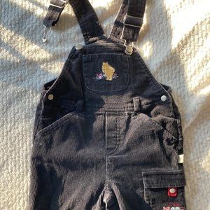 Classic Winnie The Pooh Corduroy Overalls / Bibs (12M)